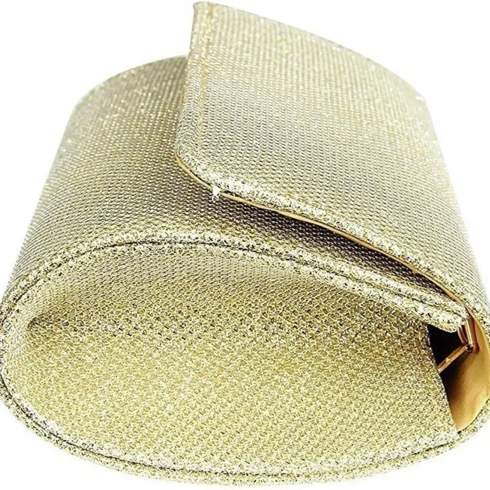 3 in 1 Sparkling Gold Evening Bag Clutch Purses for Women
